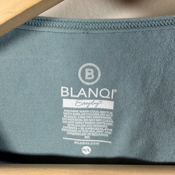 Blanqi Everyday Maternity Cap Sleeve Maternity Dress Size M/L Blue Crew Neck - Picture 4 of 8